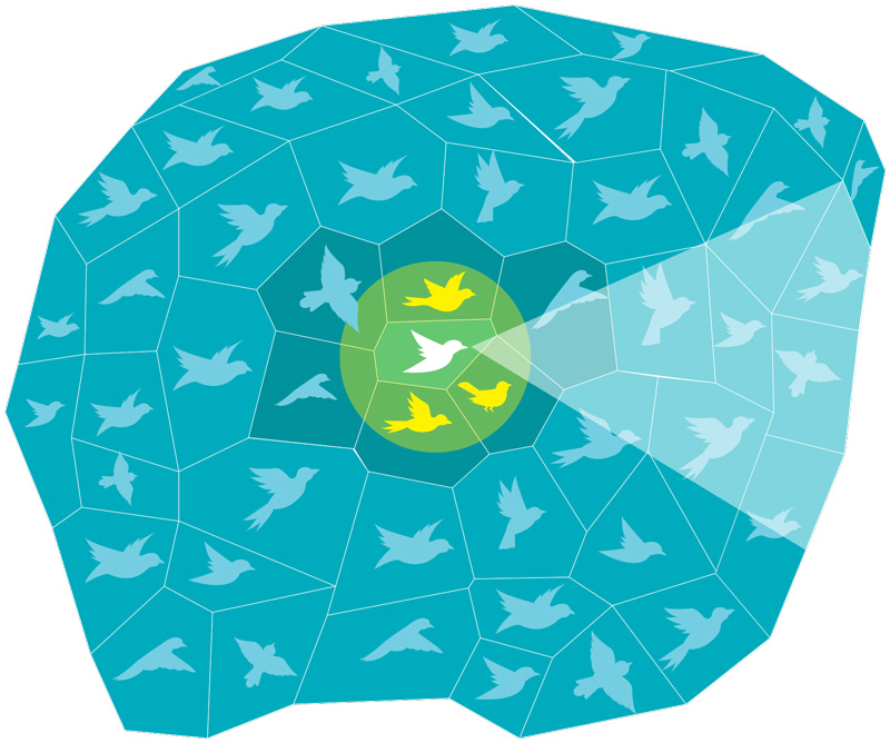 Visualizzazione dei diversi tipi di interazione